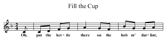 Fill the Cup - staff notation