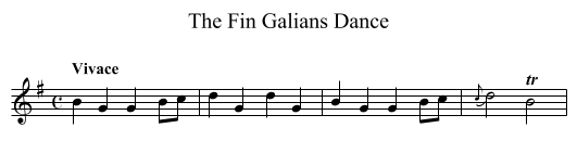 Fin Galians Dance, The - staff notation
