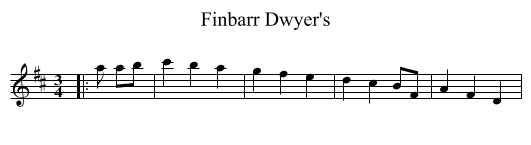Finbarr Dwyer's - staff notation