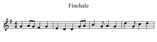 Finchale - staff notation