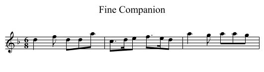 Fine Companion - staff notation