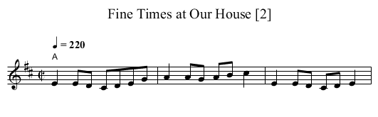Fine Times at Our House [2] - staff notation