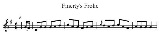 Finerty's Frolic - staff notation