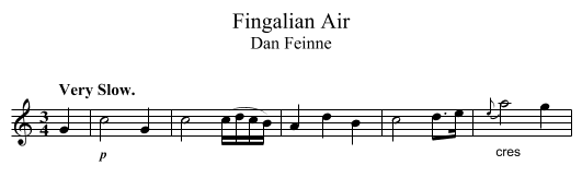 Fingalian Air - staff notation