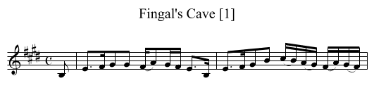 Fingal's Cave [1] - staff notation