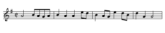 Fingal's Cave - staff notation