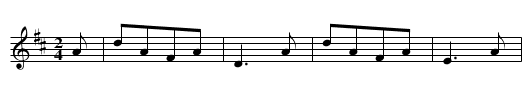 Finis Jig - staff notation