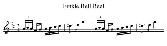 Finkle Bell Reel - staff notation