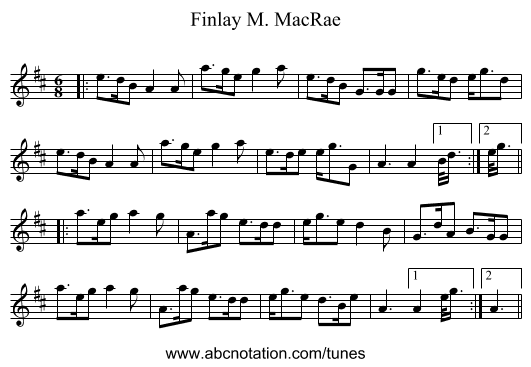 Finlay M. MacRae - staff notation