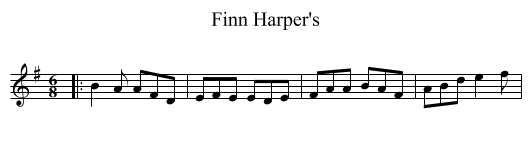 Finn Harper's - staff notation