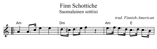 Finn Schottiche - staff notation