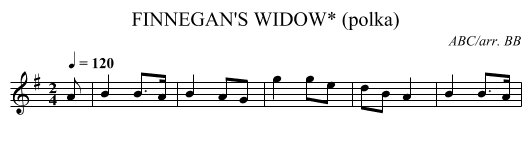 FINNEGAN'S WIDOW* (polka) - staff notation