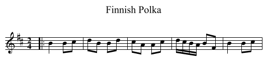 Finnish Polka - staff notation