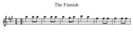 Finnish, The  - staff notation