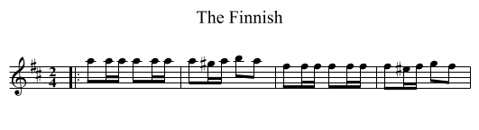 Finnish, The  - staff notation