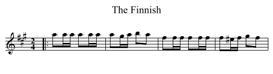 Finnish, The  - staff notation
