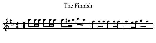 Finnish, The  - staff notation