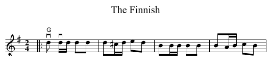 Finnish, The  - staff notation