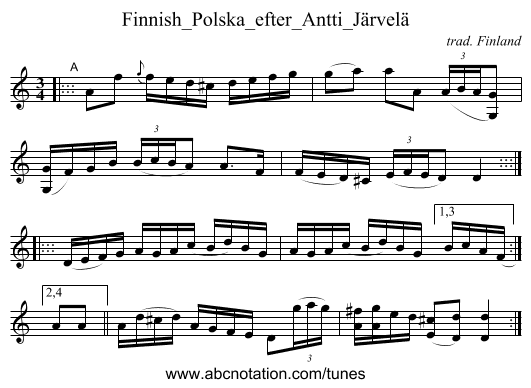 Finnish_Polska_efter_Antti_J&auml;rvel&auml; - staff notation