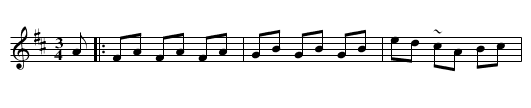 Finnskogspols etter Johan Olsen Tajet in D - staff notation