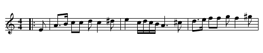 Finsk Humppa - staff notation