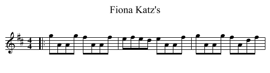Fiona Katz's - staff notation