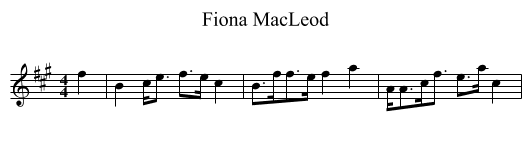 Fiona MacLeod - staff notation