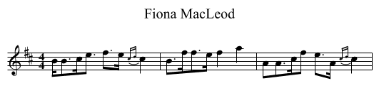 Fiona MacLeod - staff notation