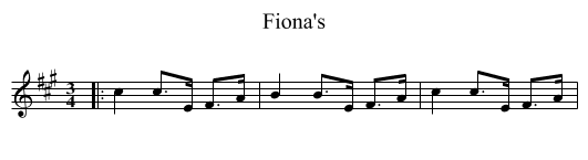 Fiona's - staff notation