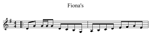 Fiona's - staff notation