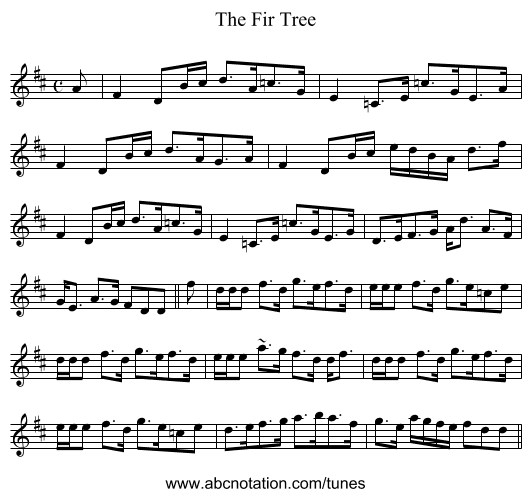 Fir Tree, The - staff notation