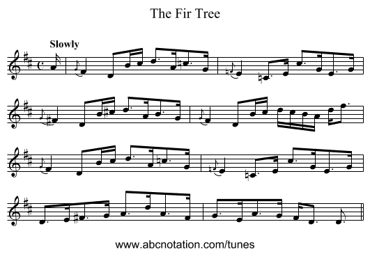 Fir Tree, The - staff notation