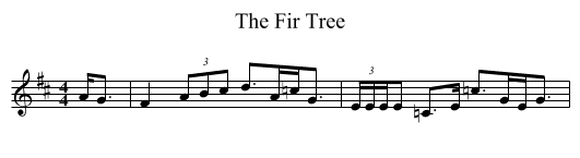 Fir Tree, The  - staff notation