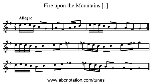 abc | Fire on the Mountains [1] - tunearch.org/wiki/Fire_on_the