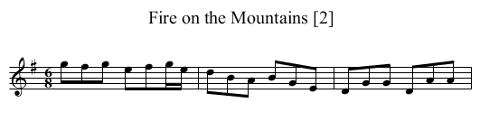 Fire on the Mountains [2] - staff notation