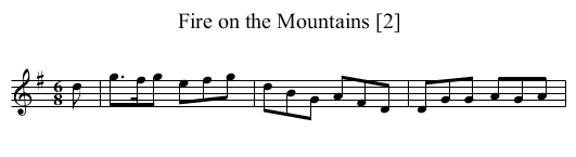 Fire on the Mountains [2] - staff notation