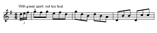 Fire on the Mountains - staff notation