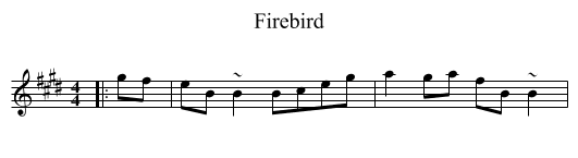 Firebird - staff notation
