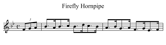 Firefly Hornpipe - staff notation