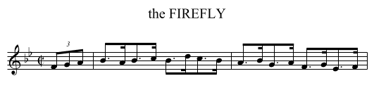 FIREFLY, the  - staff notation