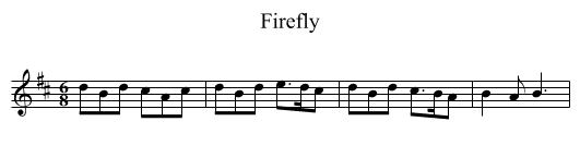 Firefly - staff notation