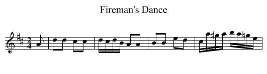 Fireman's Dance - staff notation