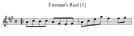 Fireman's Reel [1] - staff notation