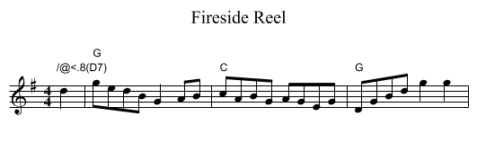 Fireside Reel - staff notation