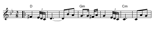Firn di Mekhutonim - staff notation