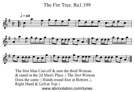 Firr Tree. Ru1.199, The - staff notation