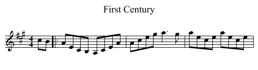 First Century - staff notation