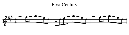First Century - staff notation