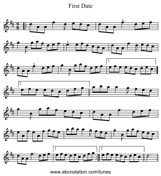 First Date - staff notation