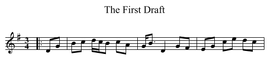 First Draft, The  - staff notation